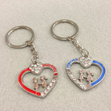Interlinking Hearts Couples Keychain