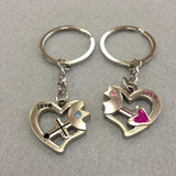 Love Heart Couples Keychain