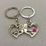 Love Heart Couples Keychain