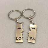 Love Puzze Piece Couples Keychain