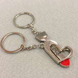 'Love' Heart and Arrow Couples Keychain
